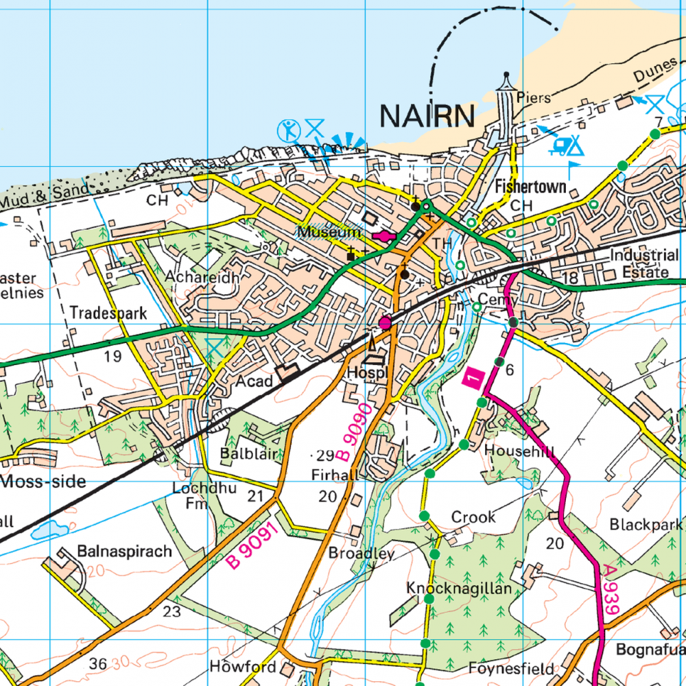 OS27 Nairn Forres Surrounding area